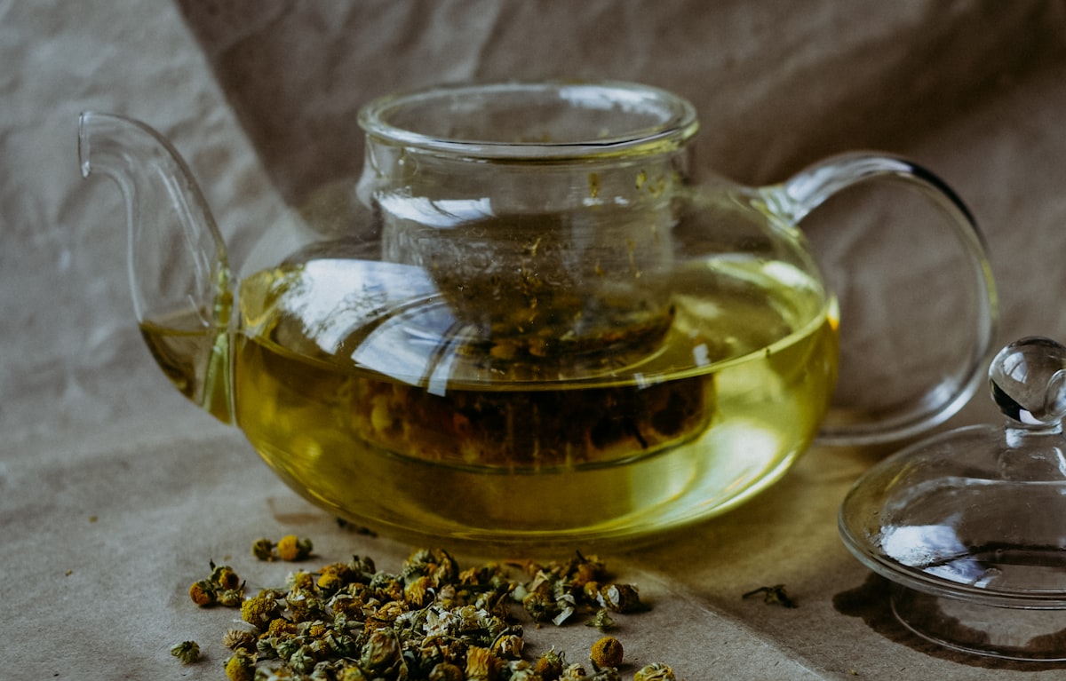Herbal blend tea cup for evening relaxation